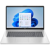كمبيوتر محمول HP 17-CN4033CL، شاشة Full HD مقاس 17.3 بوصة، معالج Intel Core 5 120U، ذاكرة وصول عشوائي DDR4 سعة 16 جيجابايت، قرص SSD سعة 512 جيجابايت، نظام التشغيل Windows 11 Home - فضي طبيعي